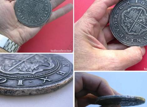 Cincuentin, номинал в 50 реалов серебром и вес 167-171 гр.