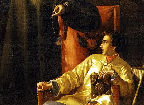 Царь Иоанн Грозный и иерей Сильвестр во время большого московского пожара 24 июня 1547 года 