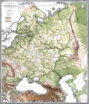 Орографическая карта Европейской России