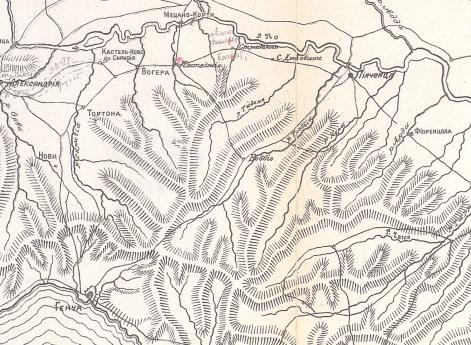 Район движения Суворова на встречу Макдональду 4 и 5 июня 1799 г.