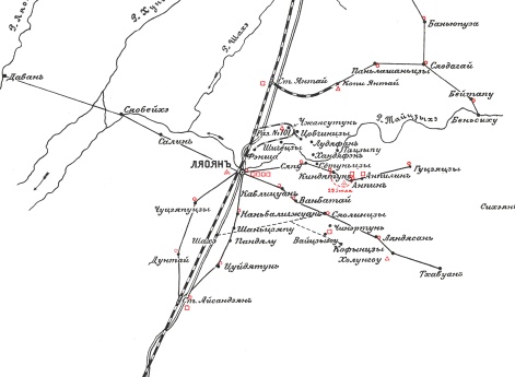 Схема района ближнего тыла во второй период кампании