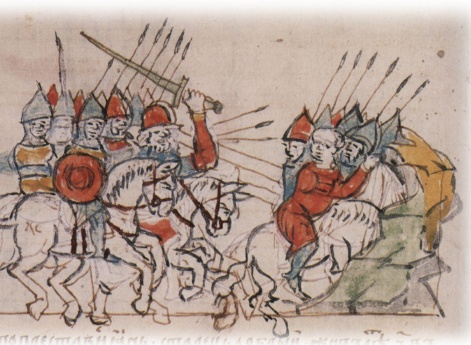 Победа воевод Святополка Изяславича Киевского Яна Вышатича и Иванка Захарьича над половцами у Зарсчска.