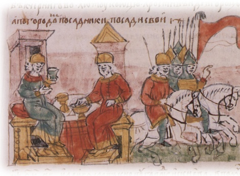 Встреча и заключение договора между Изяславом Мстиславичсм Киевским и Ростиславом Юрьевичем; отъезд Ростислава в пожалованные Изяславом волости.