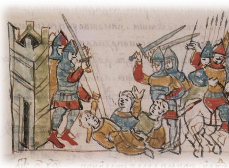 Разгром войск Давыда Игоревича соединенными силами жителей Владимира Волынского, войсками Святослава (Святоши) Давыдовича Луц-кого (?) и воеводы Путяты Вышатича; бегство Давыда Игоревича Волынского.