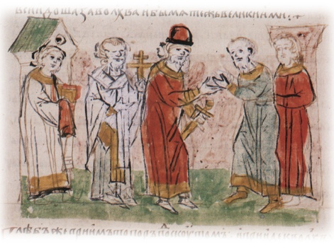 Поддержка Глебом Святославичем новгородского епископа, призывавшего народ верить кресту, а не волхву.