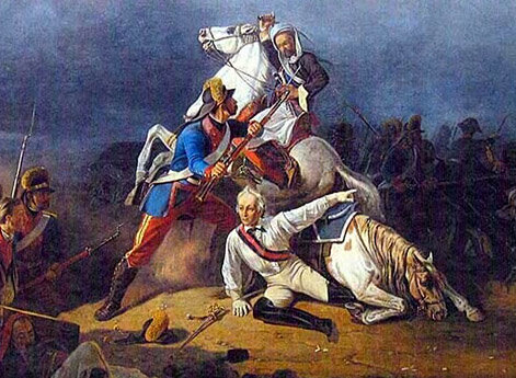 Спасение генерал-аншефа А.В. Суворова гренадером Степаном Новиковым в сражении при Кинбурне 1 октября 1787 года