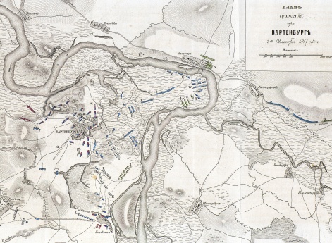План сражения при Вартенбурге 3 октября 1813 года