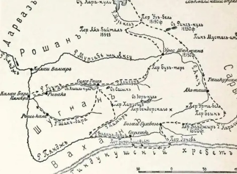 Маршруты М.Е.Ионова на Памире-Алае, в Гиндукуше
