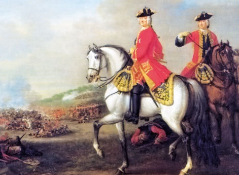 Король Георг II в битве при Деттингене
