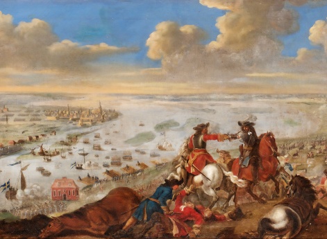 Шведская армия под предводительством Карла XII пересекает Западную Двину