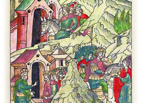 Данило приходит на посадничество в Новгород. Сыновья князя Мстислава захватывают чудь и возлагают на них дань.