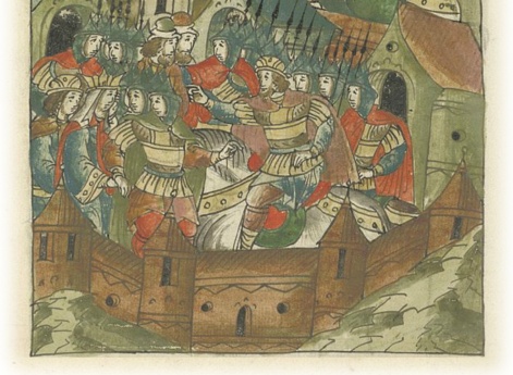 На Киевского князя Ярослава Изяславича нападает Черниговский князь Святослав Всеволодович, въезжает в Киев и берет в плен его дружину. Ярослав Изяславич бежит, его княгиню, младшего сына и дружину берут в плен.