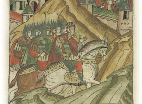 О побоище князя Ярослава Всеволодовича с князем Новгородским Мстиславом Мстиславичем  у Липицы. Князь Ярослав Всеволодович с новгородцами и новоторжцами идет к своему брату князю Юрию Всеволодовичу.