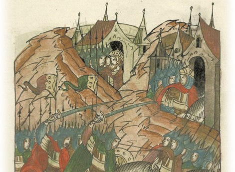 Татары побеждают в битве с рязанскими, муромскими и пронскими князьями.