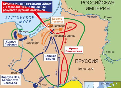 Война Четвертой антифранцузской коалиции 1806–1807 гг. Зимняя кампания в Польше и Восточной Пруссии 1806–1807 гг.