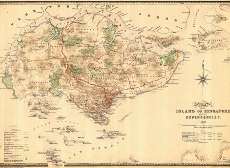 Карта острова Сингапур