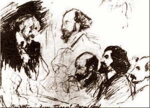 Зарисовка с натуры Л О. Пастернака