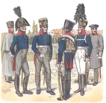 Пруссия. Офицеры 2-го Восточно-Прусского пехотного полка (1812-14)