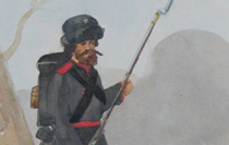 Рисунок ратника стрелкового полка Императорской Фамилии,  сделанный великим князем Александром Александровичем