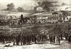 Достоевский выступает с речью о Пушкине